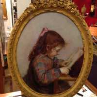 Istres Contencin, Petite fille au livre, 1892
