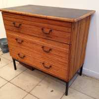 Commode en bambou des années 1950 / 1960