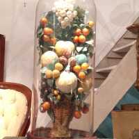 Paire de bouquets sous globes Napoléon III
