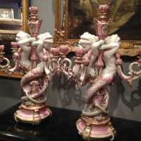 Candélabres, porcelaine, Saxe, années 1940-50