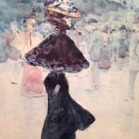 Aquarelle, Henry Somm, XIXème siècle