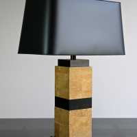 Lampe à poser en liège années 1970