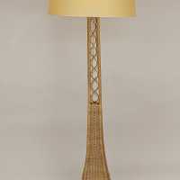 Lampadaire en rotin