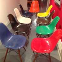 Chaises DSW de Eames en fibre de verre, Herman Miller