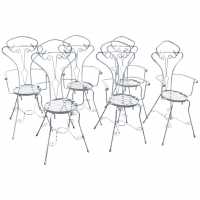 Six fauteuils de jardin