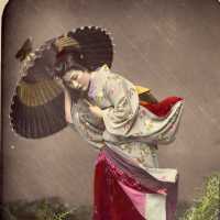 Kimbei. Tirage albuminé d’époque Circa 1880.