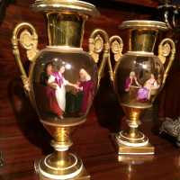 Paire de vases en porcelaine, époque Empire