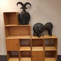 Etagère dix modules en chêne