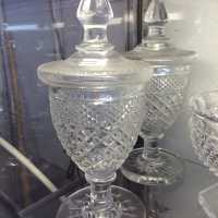 Deux drageoirs en cristal du XIXème siècle