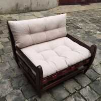 Fauteuil, palissandre et cuir, Jean Gillon, ca 1960