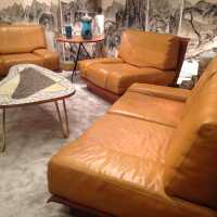 Salon, cuir, Guermonprez, France, 1970