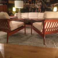 Pair of designer armchairs