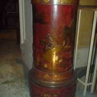 Paire de colonnes en terre cuite aux chinois, XIXème siècle