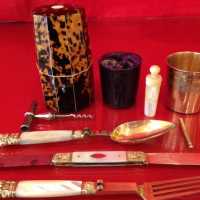 Rare et précieux set de couverts de voyage d’époque Charles X