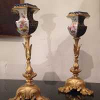 Paire de bougeoirs Sèvres Napoléon III