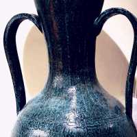 Vase en céramique bleu d'Accolay, XXème siècle