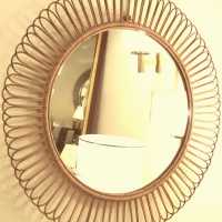 Miroir en rotin, XXème siècle