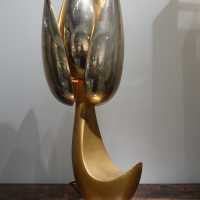 Lampe en forme de fleur, bronze, ca 1970