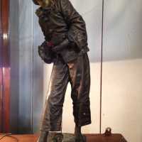 Sculpture "Au clair de la lune" en bronze, XIXème siècle  signée "Bouret"