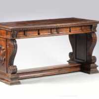 Table de milieu en noyer Henry II