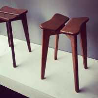 Tabouret "Trèfle" de Marcel Gascoin. 1950.