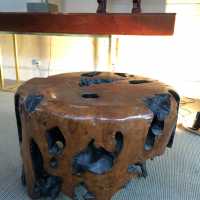 Table basse en ronce, XXème siècle