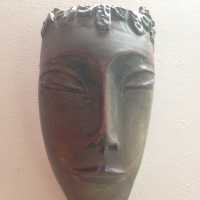 Masque en céramique circa 1970