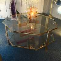 Table basse octogonale Maison Malabert 1970