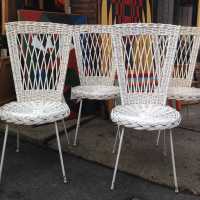 Quatre chaises en rotin, 1950