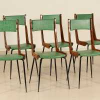 Six chaises de Gianfranco Frattini, 1950