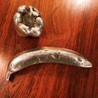Aluminium banana and pepper, 1960