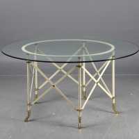 Table de salle à manger dans le goût de Jansen Suede circa 1960