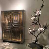 Cabinet inox et laiton, Maison et Jardin circa 1970