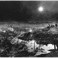 Grand tirage signé de Christine Spengler – Le bombardement de Phnom-Penh, Cambodge, avril 1975