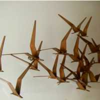 Sculpture murale Curtis Jere « birds in flight » 1968