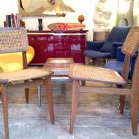 Paire de chaises C, Marcel Gascoin, édition ARHEC, circa 1950