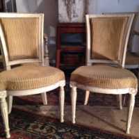 Paire de fauteuils et paire de chaises d’époque Directoire