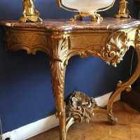 CONSOLE en Bois doré