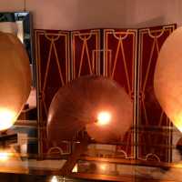 Luminaires, Marika Carniti Bollea, fibre de verre, signés, circa 1970
