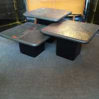 Set de 3 tables basses de Paul Kingma circa 1990