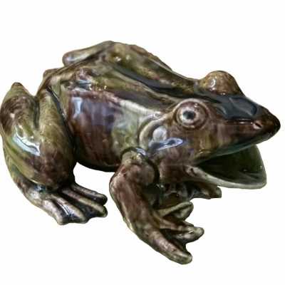 Portuguese ceramic frog-shaped wall lamp