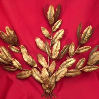 applique fer doré feuilles