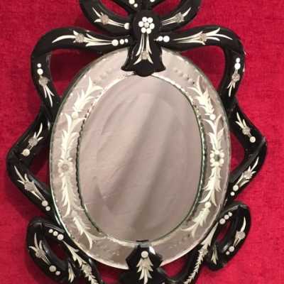 miroir mirror murano italien italian glasses black furniture