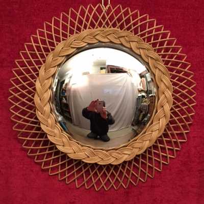 miroir mirror rotin rottan furniture