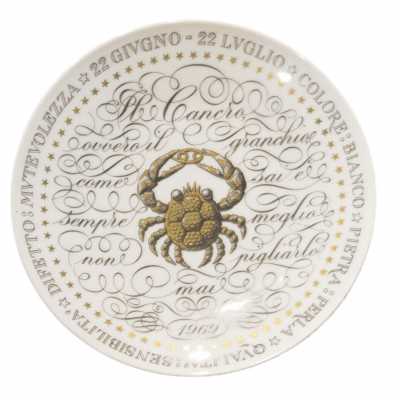 Cancer zodiaci plate by Fornasetti 