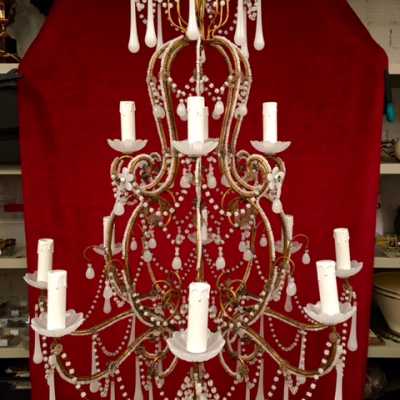 lustre opaline blanc chandelier white grand light