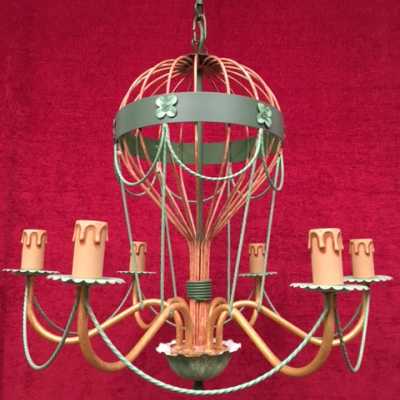 lustre chandelier montgolfiere balloon light