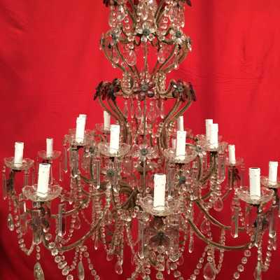 lustre chandelier cristal crystals amethyst amethyste marguerites