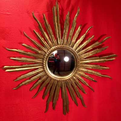 miroir mirror doré sun convex convexe sorcière witch golden