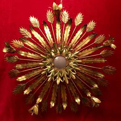 plafonnier fer doré ceiling light gold